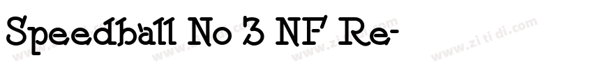 Speedball No 3 NF Re字体转换